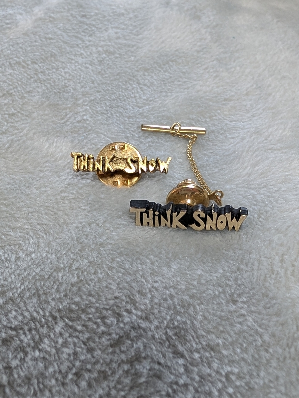 Vintage Think Snow Tie Tack And Pin